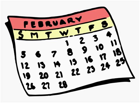 February Calendar - Month Calendar Clip Art, HD Png Download ...