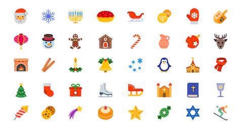 Download 40 festive, flat-color winter holiday icons—free | Inside ...