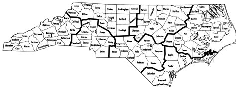 Printable North Carolina County Map