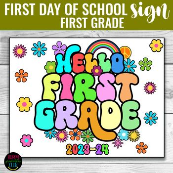 2023 First Day of School Sign First Grade I Back to School Sign I School Sign