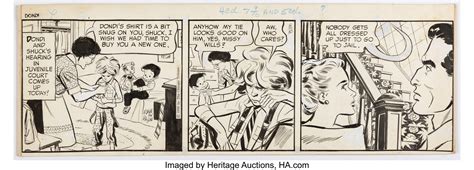 Irwin Hasen Dondi Daily Comic Strip Original Art dated 8-10-59 | Lot ...