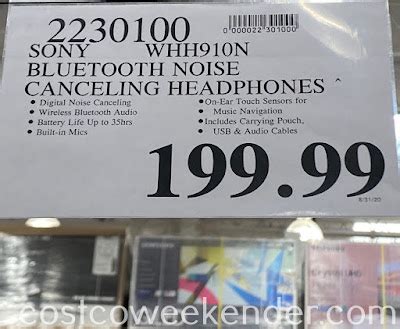 Sony WH-H910N Noise Cancelling Headphones | Costco Weekender