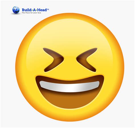 Funny Crossed Eyes Emoji - Grinning Squinting Face Emoji, HD Png Download - kindpng