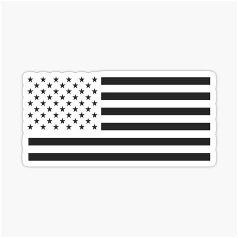 " Black and White American Flag, USA Flag" Sticker for Sale by levsal ...