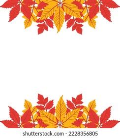 Autumn Leaves Border Vector Format Stock Vector (Royalty Free) 2228356805 | Shutterstock