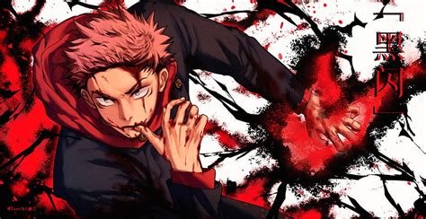 Anime, jujutsu kaisen, Yuji itadori, chico, cabello rosado, béisbol ...