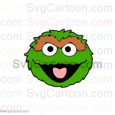 Oscar the Grouch Sesame Street svg dxf eps pdf png