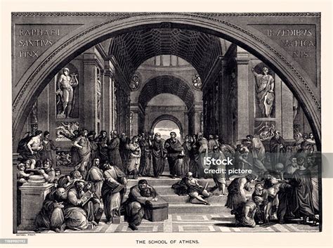 The School Of Athens Stock Illustration - Download Image Now ...