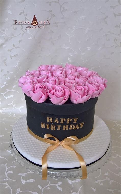 Birthday cake with roses | 25th birthday cakes, 40th birthday cake for ...