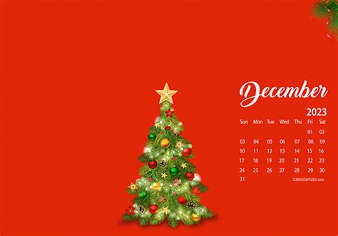 December 2023 Desktop Wallpaper Calendar - CalendarLabs