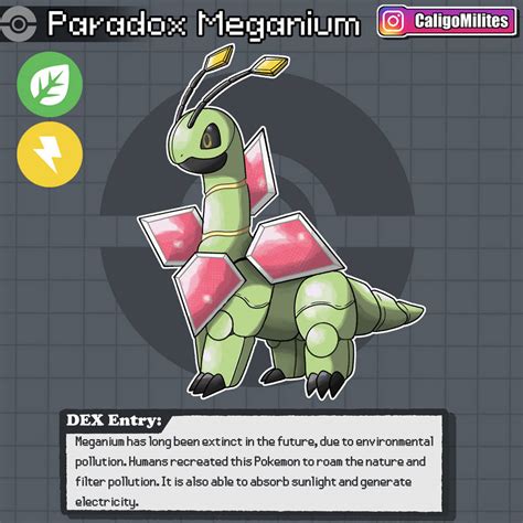 Paradox Meganium Pokemon Fakemon by CaligoMilites on DeviantArt