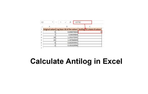 Calculate Antilog in Excel (or Sheets) [ Easy Formula ]