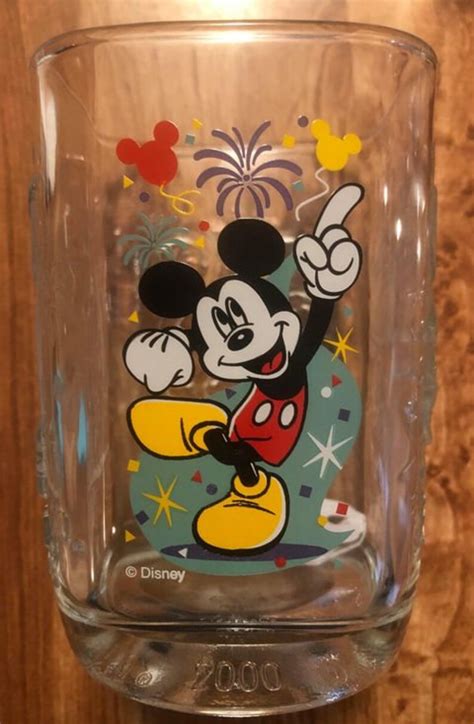 Set of Disney Mickey Mouse Glasses Produced in 2000 | Etsy