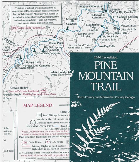 Pine Mountain Trail detailed topographic map