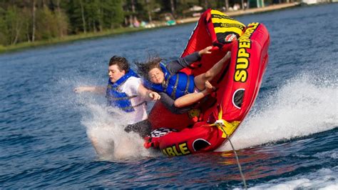 Tubing on Clear Lake Michigan - YouTube