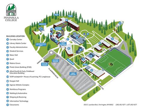 Campus map for Peninsula College