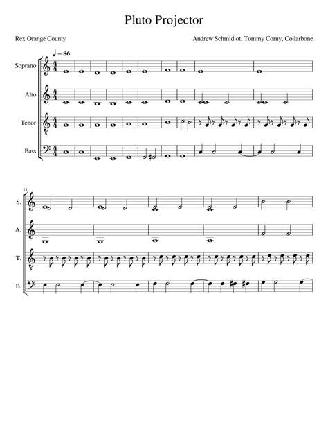 Pluto Projector Sheet music for Piano (Mixed Quartet) | Musescore.com