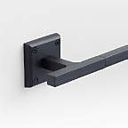 Square Edge Matte Black Bath Towel Bar 24" + Reviews | Crate & Barrel