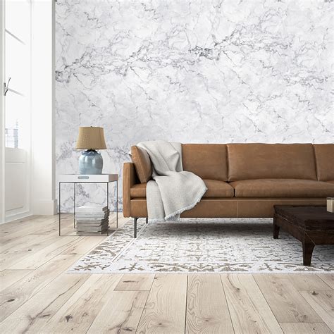 White Marble Wall Mural - Brewster Home Fashions - Touch of Modern