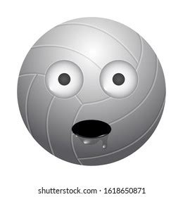 Isolated Emoji Volleyball Ball Vector Illustration Stock Vector (Royalty Free) 1618650880 ...