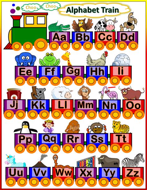 Kindergarten Alphabet Train Printable - Printable Word Searches