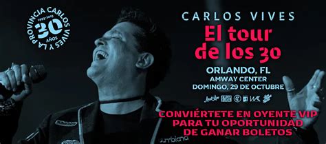 Gana boletos para Carlos Vives - Lamusica.com