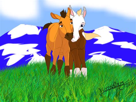 Spirit and Rain as Foals by Horsebug on DeviantArt