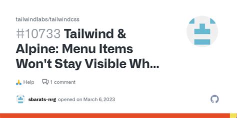 Tailwind & Alpine: Menu Items Won't Stay Visible When Clicked ...