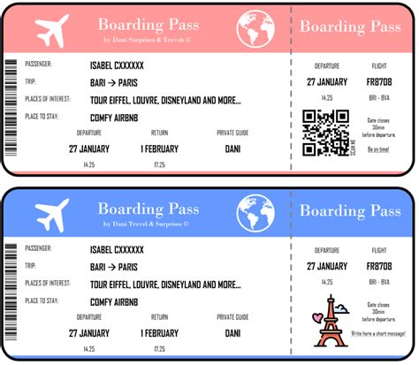 Boarding Pass Template for Gifting a Surprise Trip - Free Download