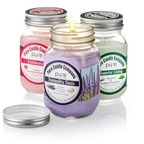 PURE Naturally Scented Aromatherapy Candles Gift Set, 2-Pack Jasmine ...