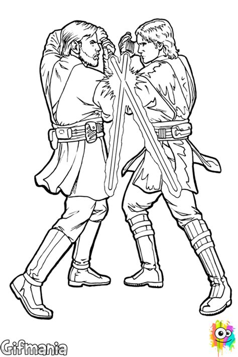 Star wars anakin vs obi wan coloring pages sketch coloring page – Artofit