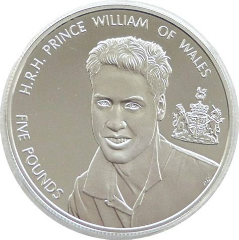 2003 Alderney Prince William 21st Birthday £5 Silver Proof Coin