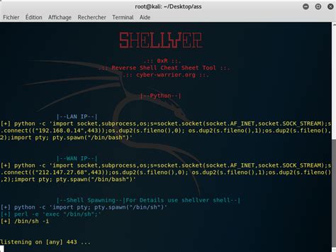 Shellver - Reverse Shell Cheat Sheet Tool