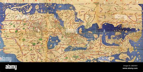 Tabula Rogeriana, Drawn by Al-Idrisi, 1154 Stock Photo - Alamy