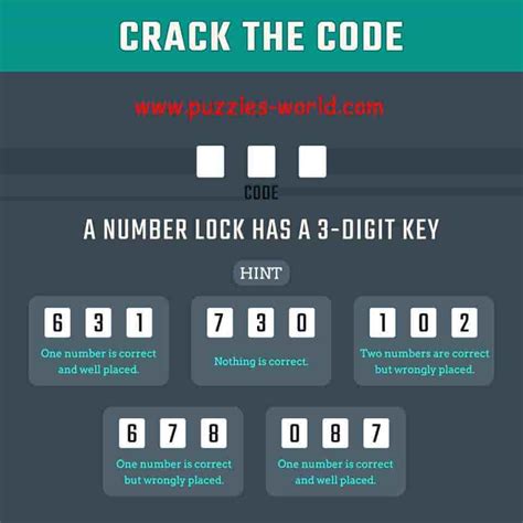 Crack the Code Puzzles | Puzzles World