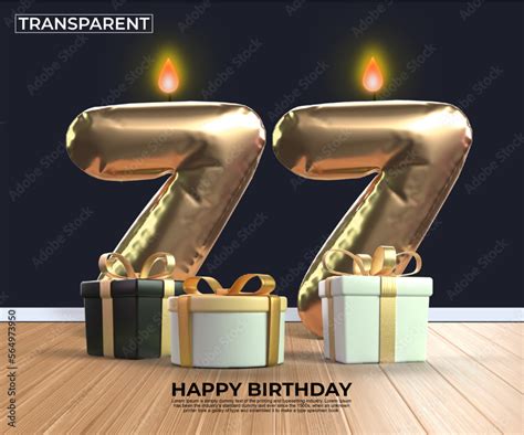 Happy birthday gold number 77 anniversary design template eps edit easy edit Stock Vector ...