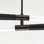 Colt Linear LED Wood Black Chandelier Light | Crate & Barrel