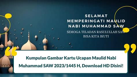 35 Gambar Kartu Ucapan Maulid Nabi Muhammad 2023/1445 H