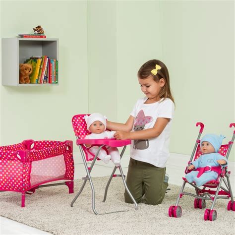 Baby Doll Nursery Playset - Dolls Buggies & Prams UK