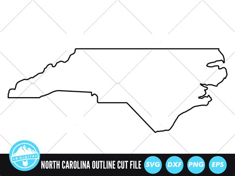 North Carolina SVG | North Carolina Outline | USA States Cut File By LD ...