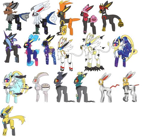 Generation 7a Legendary/Mythical Eeveelutions by DangerNoodle851 on DeviantArt