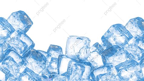 Ice Cube Horizontal View Blue Cool, Ice Cube, Stereoscopic, Three Dimensional Ice Cube PNG ...