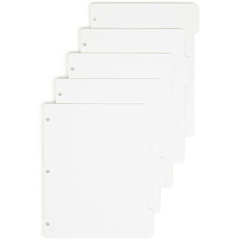 Smead 89415 White Three-Ring Binder Index Dividers