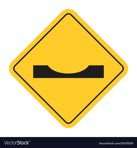 Dip traffic sign Royalty Free Vector Image - VectorStock