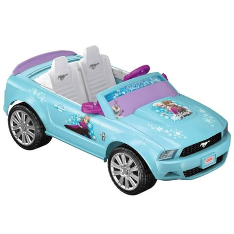 Fisher Price Power Wheels Disney Frozen Ford Mustang Ride On Electric ...