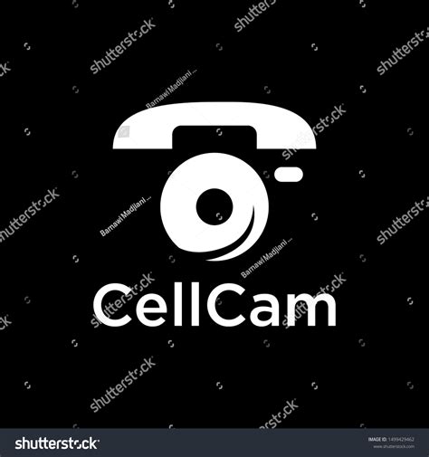 Camera Phone Logo Design Black Isolated Stock Vector (Royalty Free ...