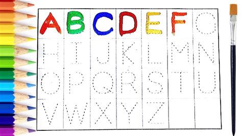 How to write abc for children, alphabet learning for kids - YouTube