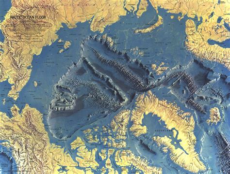 Arctic Ocean Floor Map 1971 | Maps.com.com