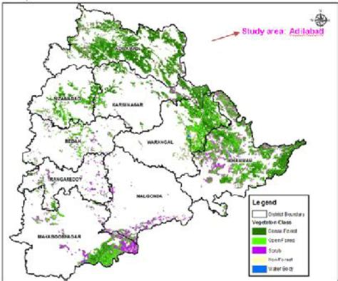 Telangana Map With Forests