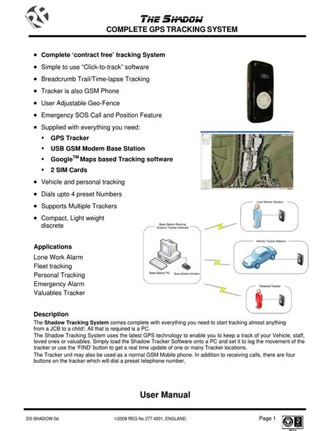 RF SOLUTIONS SHADOW-TRACKER MANUAL Pdf Download | ManualsLib